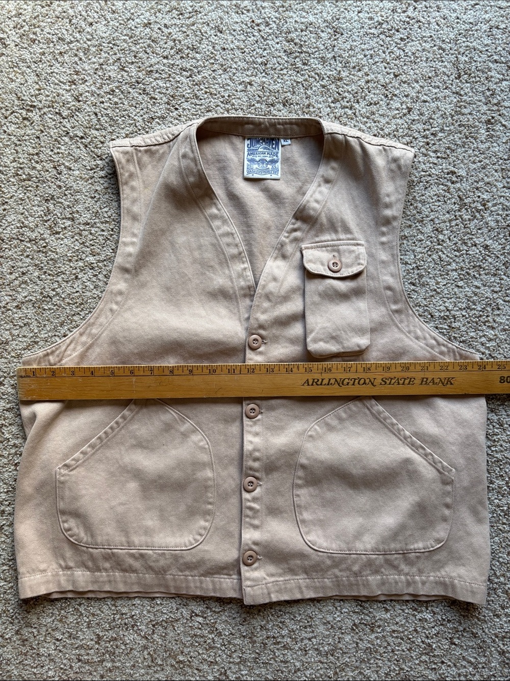 Jungmaven Men’s Hemp Cotton Twill Falcon Vest Hunt Chore Workwear MIUSA Sz XL - Picture 8 of 10